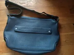 ルボナー パパス レザーショルダーバッグ シュランケンカーフ ネイビー