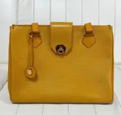 【送料込】marie claire マリクレール　トートバッグ 牛革 イエロー