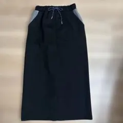 LHELBIE バイカラー　ダンボールスカート　黒のサムネイル
