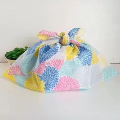 あずま袋◆手拭い◆エコバック◆コンビニバック◆ハンドメイド【菊柄・ピンク系】