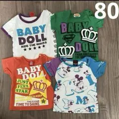 ベビードール 80 男の子 ミッキー Tシャツ 半袖 バッドマン