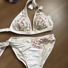 OP 刺繍入りホワイトビキニ Lのサムネイル