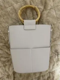 【最終値下げ】ショルダーバッグ バンブーハンドル