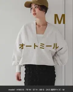 【人気色】　ティティベイト 深Vネックスウェットプルオーバー M