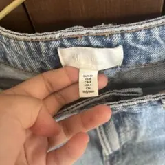 H&Mワイドレッグ デニムパンツ ライトブルー EUR36