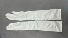 ウェディング ロンググローブ ホワイト サテン