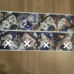 猫とフクロウとハロウィン魔女レディ8パネル