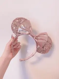 ミニーマウス耳カチューシャ ピンク