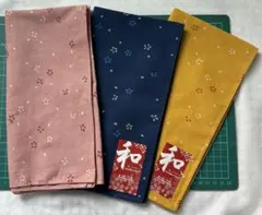 和柄（桜）ハンカチ×3