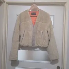 MACPHEE ベージュ フリース クロップドジャケットのサムネイル