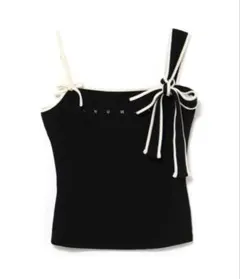 andmary Mary logo ribbon tank navy - メルカリ