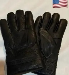 新品本革ビンテージB52米軍空軍パイロット黒レザー手袋 羊革　1セットのサムネイル