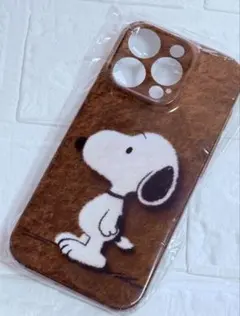 ■新品 iPhone16pro■スヌーピー ブラウンソフトケース