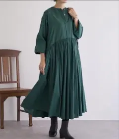 ビアズリー　ギャザーロングワンピース　サイズ0