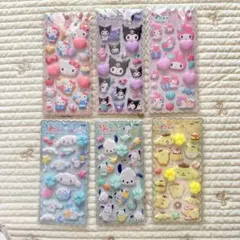 【新品・正規品】定価3630円　サンリオ もちぷにゅ〜ステッカー　6枚