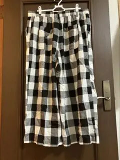 スタジオクリップ　大きめ　4L ワイドパンツ　チェック