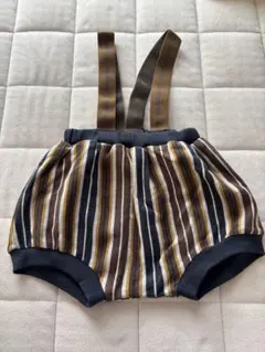 ＆mignon ストライプ サスペンダーパンツ 70-80cm