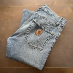 32×34　carhartt カーハート　デニムパンツ　ストレート　ボタンフライ