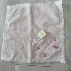 LAURA ASHLEY ピンク花柄ハンカチ値下げ