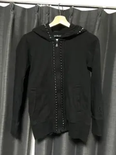 ヒステリックグラマー　スタッズ付き黒パーカー　hysteric glamour
