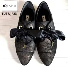 極美品■ダイアナ■ドレスシューズ✨オックスフォード ポインテッド サテンリボン