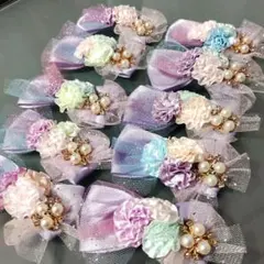 犬 トリミングリボン トリミングチョーカー 10点 誕生日 紫陽花 花