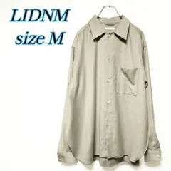 LIDNM　ウールレーヨンスリットシャツ　ライトベージュM