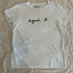 agnes b. ロゴTシャツ ホワイト　サイズ1