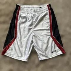 asics バスケットボールパンツ ホワイト/ブラック/レッド　160センチ