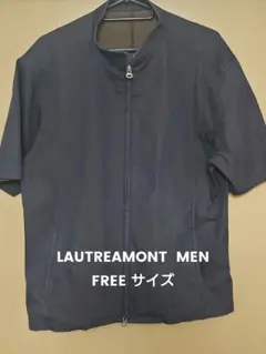 ロートレ・アモン メン 半袖 ジップアップブルゾン ネイビー Fサイズ