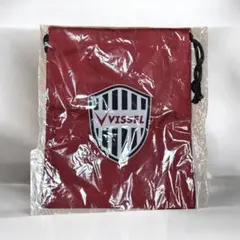 【新品未使用】ヴィッセル神戸 巾着袋 クリムゾンレッド 24×20cm サッカー