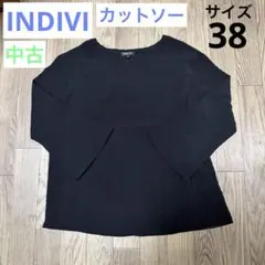 【中古】レディース カットソー INDIVI 黒 38のサムネイル