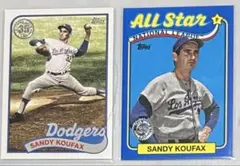 伝説の投手Sandy Koufax 2枚セット Topps