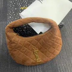 ブラウン パターン入り ニットセーター