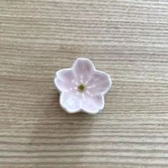 花形陶器お香立て　桜ピンク