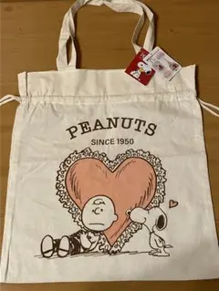 ⭐️PEANUTS スヌーピー♡チャーリー♡2WAY巾着トートバッグ♡(•“●)♡
