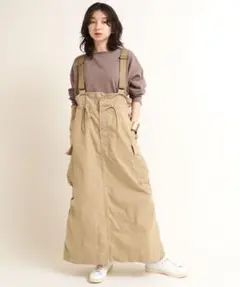 RNA-Ｎベージュ サロペットのサムネイル
