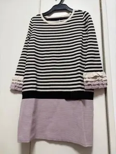 期間限定お値下げ❗️TO BE CHIC配色ボーダーチュニックニット