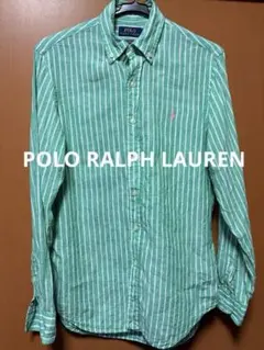 Polo Ralph Lauren 緑と白ストライプ シャツ