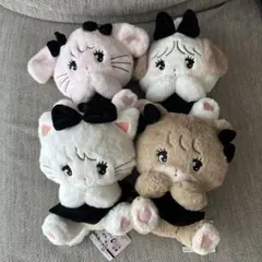 mikko characters ブラックリボンBIGぬいぐるみ