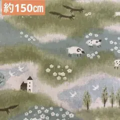 Luontoルオント　高原と空　シーチング　アイスグリーン　約150㎝