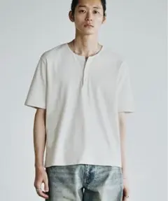 REFINED RIB STRETCH HENLEY TEEのサムネイル