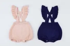 保留★だるま型　フリルニットロンパース♪
