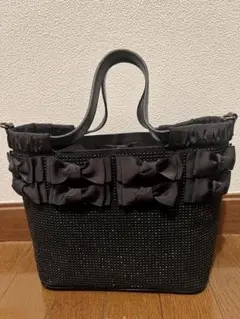 TO BE CHIC リボン装飾 ブラック ハンドバッグのサムネイル