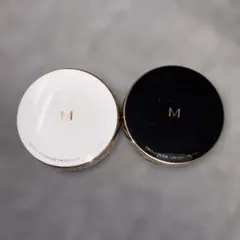 クッションファンデーションケースのみ 2点セット(ホワイト・ブラック)