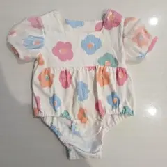 大柄 花柄 カバーオール ロンパース ベビー服 女の子 夏のサムネイル