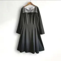 【2024 美品 定価4.6万】トッカ ワンピース 4 洗える リボン フレア