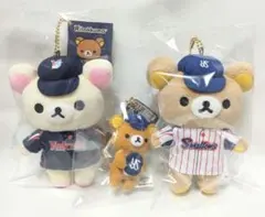 コリラックマ マスコットキーチェーン 楽天イーグルス リラックマ 2014年 ⑨ リラックマ コリラックマ キイロイトリ楽天イーグルス コラボ 3点
