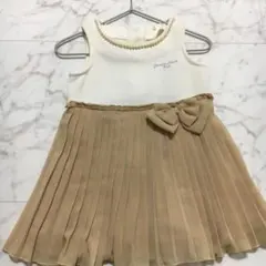 ヒロミチナカノベビー　お祝い事用ワンピース　ベージュ80cmのサムネイル