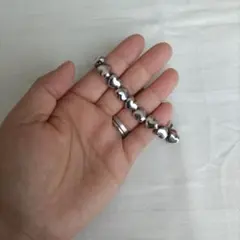 【goofy2525様ご購入分】ヴィンテージ　シルバー925ハートが連なるブレス